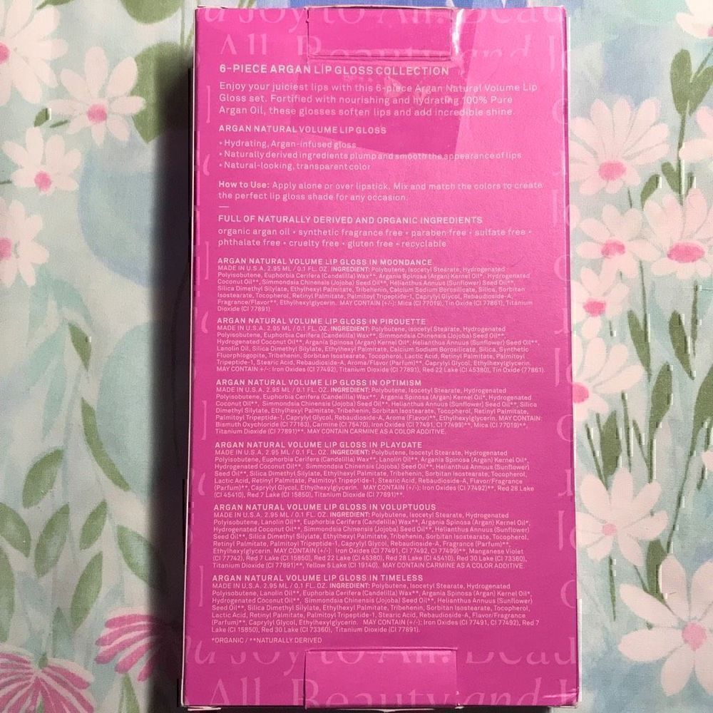 Josie Maran Divine Shine Lip Gloss 6 Piece Set NIB - Picture 2 of 12